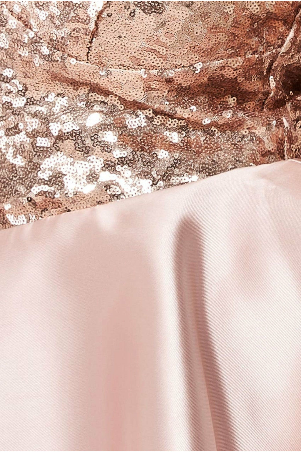 Sequin And Satin Multilayered Hi-Low Mini Skater Dress